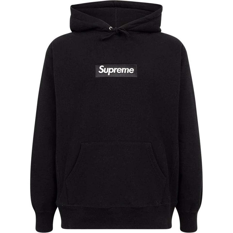 Mikiny S Kapucí Supreme White Logo Černé | CZ130FM
