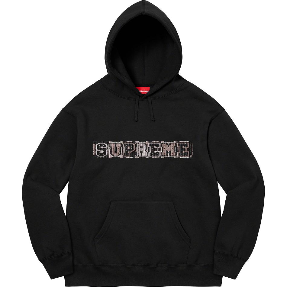 Mikiny Supreme Beaded S Kapucí Černé | CZ316KI