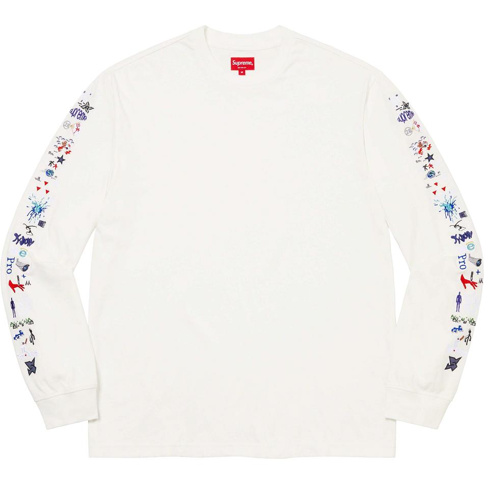 Svetry Supreme AOI Icons L/S Top Bílé | CZ276RW