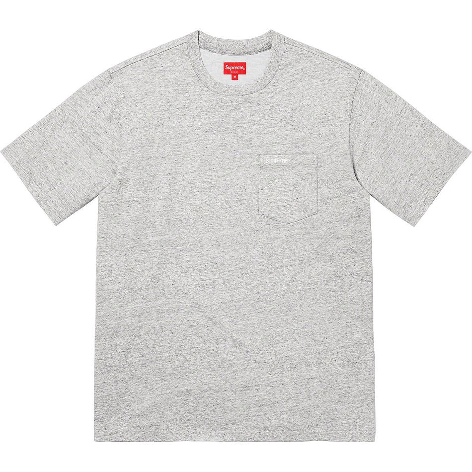 Svetry Supreme S/S Pocket Tee Šedé | CZ272MA