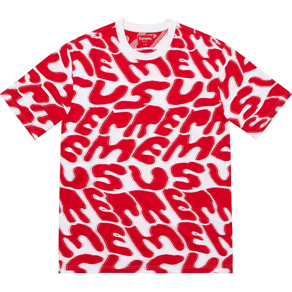 Svetry Supreme Stacked Intarsia S/S Top Bílé Červené | CZ280IS