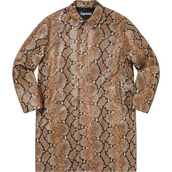 Bundy Supreme Læder Snake Trench Hnědé | CZ139VD