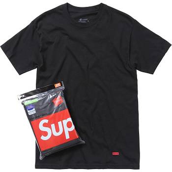 Doplňky Supreme Hanes® Tagless Tees (3 Pack) Černé | CZ398CE