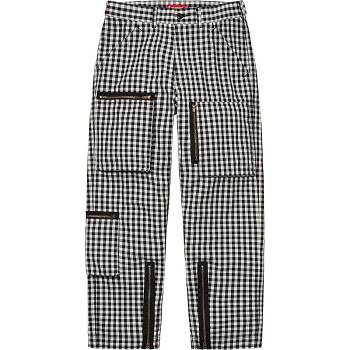 Kalhoty Supreme Gingham Flight Pant Černé | CZ199TV