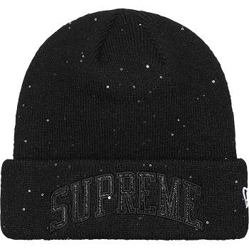 Klobouky Supreme New Era® Metallic Arc Beanie Černé | CZ445JJ