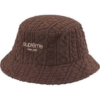 Klobouky Supreme Terry Pattern Crusher Hnědé | CZ448ZG