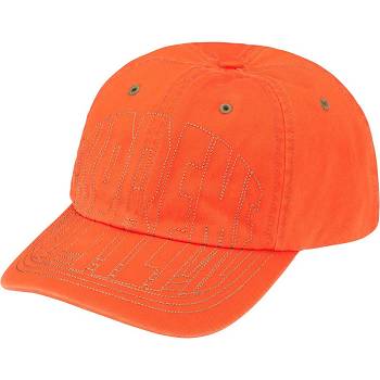 Klobouky Supreme Visor Stitch 6-Panel Oranžové | CZ464PQ