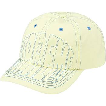 Klobouky Supreme Visor Stitch 6-Panel Žluté | CZ463OR