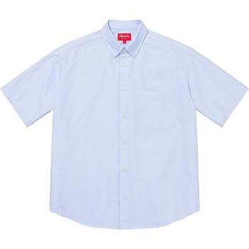 Košile Supreme Loose Fit S/S Oxford Bílé Blankyt | CZ210HK