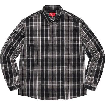 Košile Supreme Pullover Plaid Flannel Černé | CZ212KI