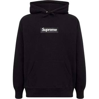 Mikiny S Kapucí Supreme White Logo Černé | CZ130FM