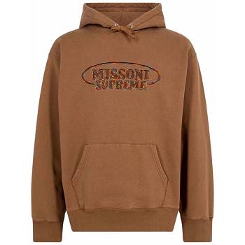 Mikiny S Kapucí Supreme x Missoni Logo Hnědé | CZ135LH