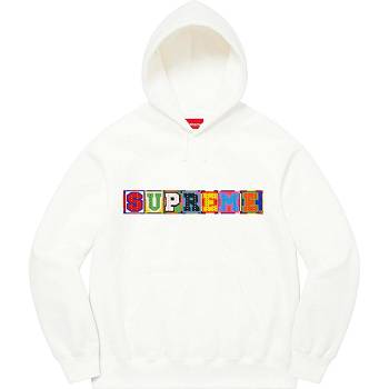 Mikiny Supreme Beaded S Kapucí Bílé | CZ319XF