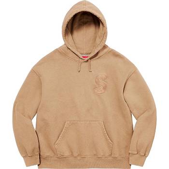 Mikiny Supreme Overdyed S Logo S Kapucí Hnědé | CZ314HK
