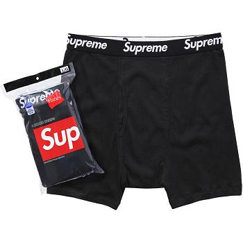 Spodní Prádlo Supreme Hanes® Boxerské Briefs (4 Pack) Černé | CZ489OR