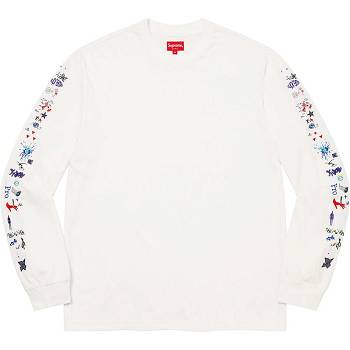 Svetry Supreme AOI Icons L/S Top Bílé | CZ276RW