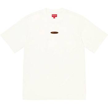 Svetry Supreme Oval Logo S/S Top Bílé | CZ252YU