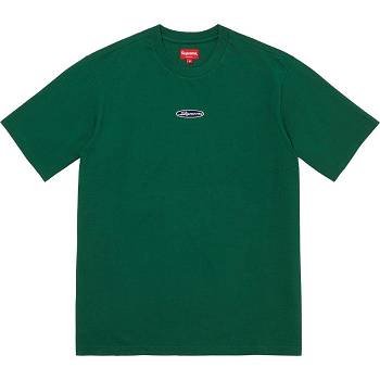 Svetry Supreme Oval Logo S/S Top Zelene | CZ255OR