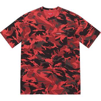 Svetry Supreme S/S Pocket Tee Červené | CZ273QZ
