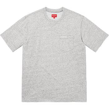 Svetry Supreme S/S Pocket Tee Šedé | CZ272MA
