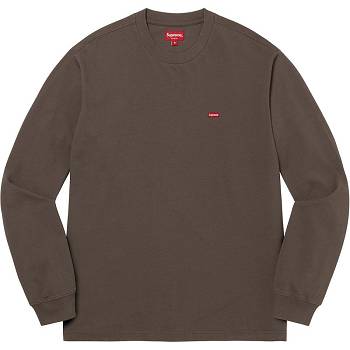 Svetry Supreme Small Box L/S Tee Hnědé | CZ250RW