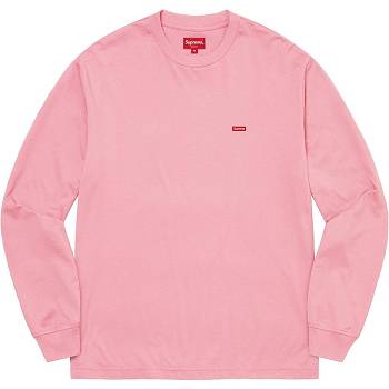 Svetry Supreme Small Box L/S Tee Růžové | CZ247QZ