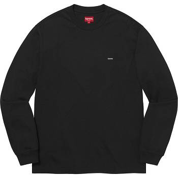 Svetry Supreme Small Box L/S Tee Černé | CZ249EX