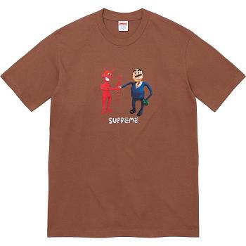 Tričko Supreme Business Tee Hnědé | CZ376MA