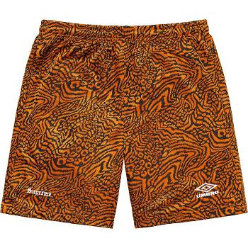 Šortky Supreme Jacquard Animal Print Soccer Oranžové | CZ232SO