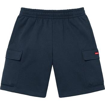 Šortky Supreme Small Box Baggy Cargo Sweat Tmavě Blankyt | CZ220MA